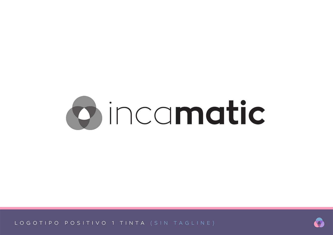 Pàgina del manual amb el logotip d'Incamatic en una tinta grisa