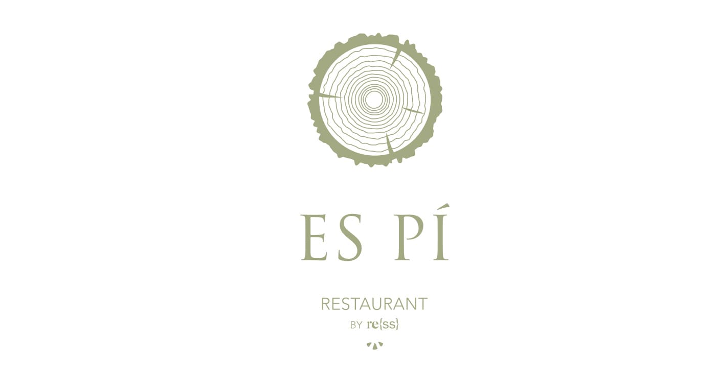 Es Pí logo with a tree-ring symbol on a white background
