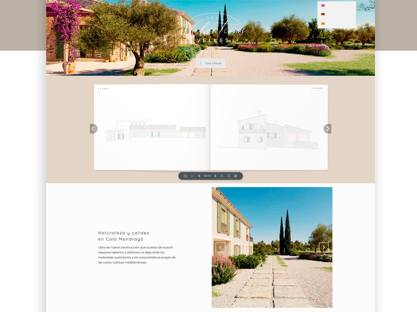 Pàgina d'un projecte amb plànols arquitectònics i façana de l'habitatge