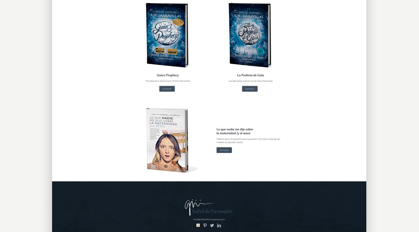 Portadas de sus libros Gaia's Prophecy, La Profecía de Gaia y Lo que nadie me dijo