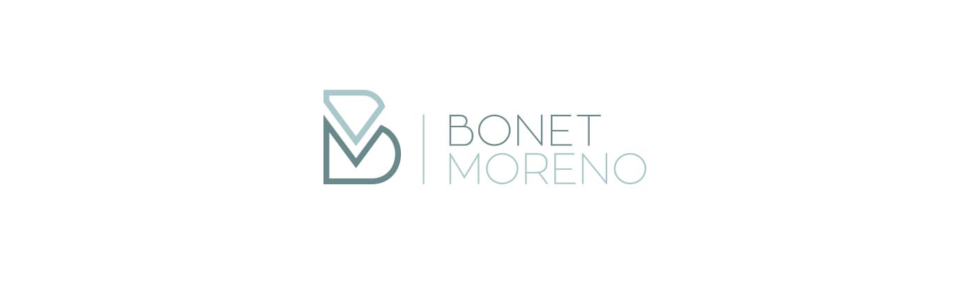 Logotip final de Bonet Moreno en versió horitzontal a color