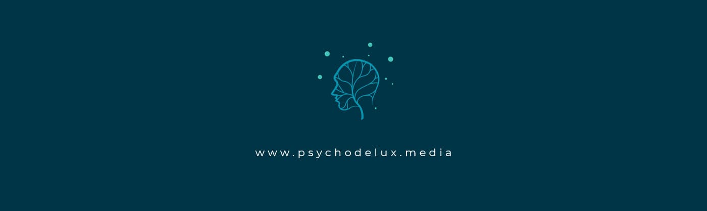 Isotipo de Psycho Delux Media junto a la URL www.psychodelux.media