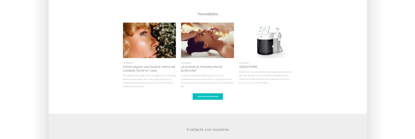 Secció de novetats del blog amb tres articles destacats