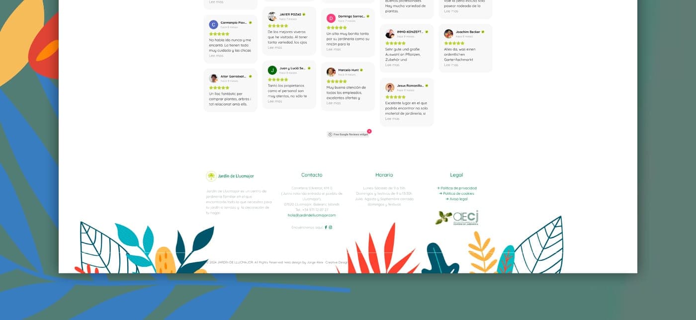 List of customer reviews with a five-star rating