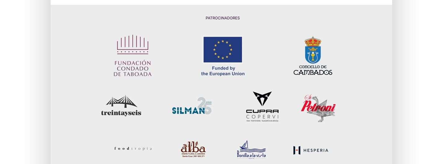 Logotips dels patrocinadors i col·laboradors del festival