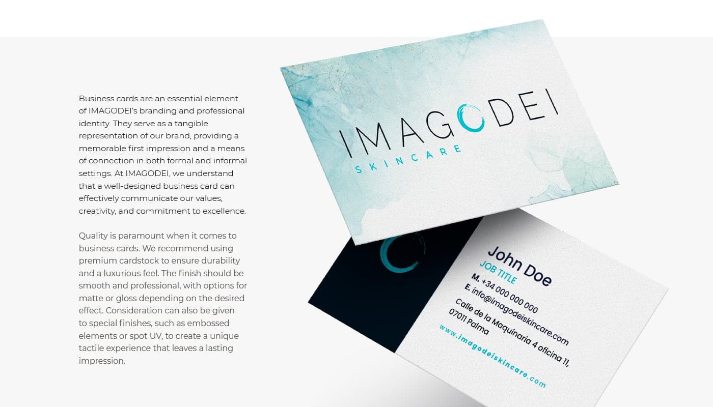 Business cards with turquoise marble texture and contact details