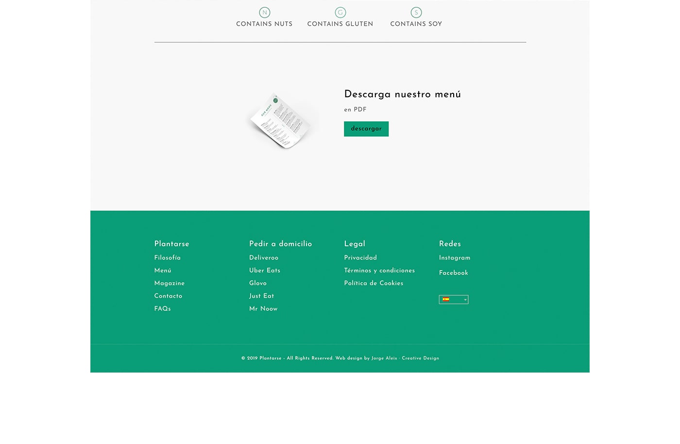 diseño web apartado descargar el menu en pdf